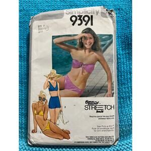 Simplicity 9391 Sewing pattern bikini two piece swimming suit size 12 14 16